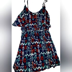 Trixxxi Thin Spagetti Strap Mini Dress With Fabric Overlay Size Small